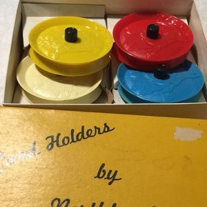 Retro Card holders. Helping hand for cards. Plastic holder for cards. Vintage
